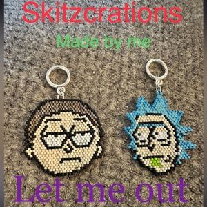 Handmade Rick and Morty earrings these are one of my favorite projects